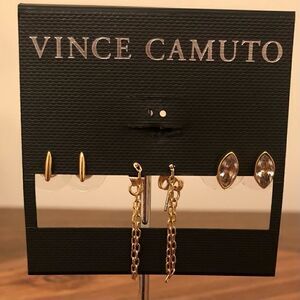 Vince Camuto | 3 Pair Earring Set | Gold Tone